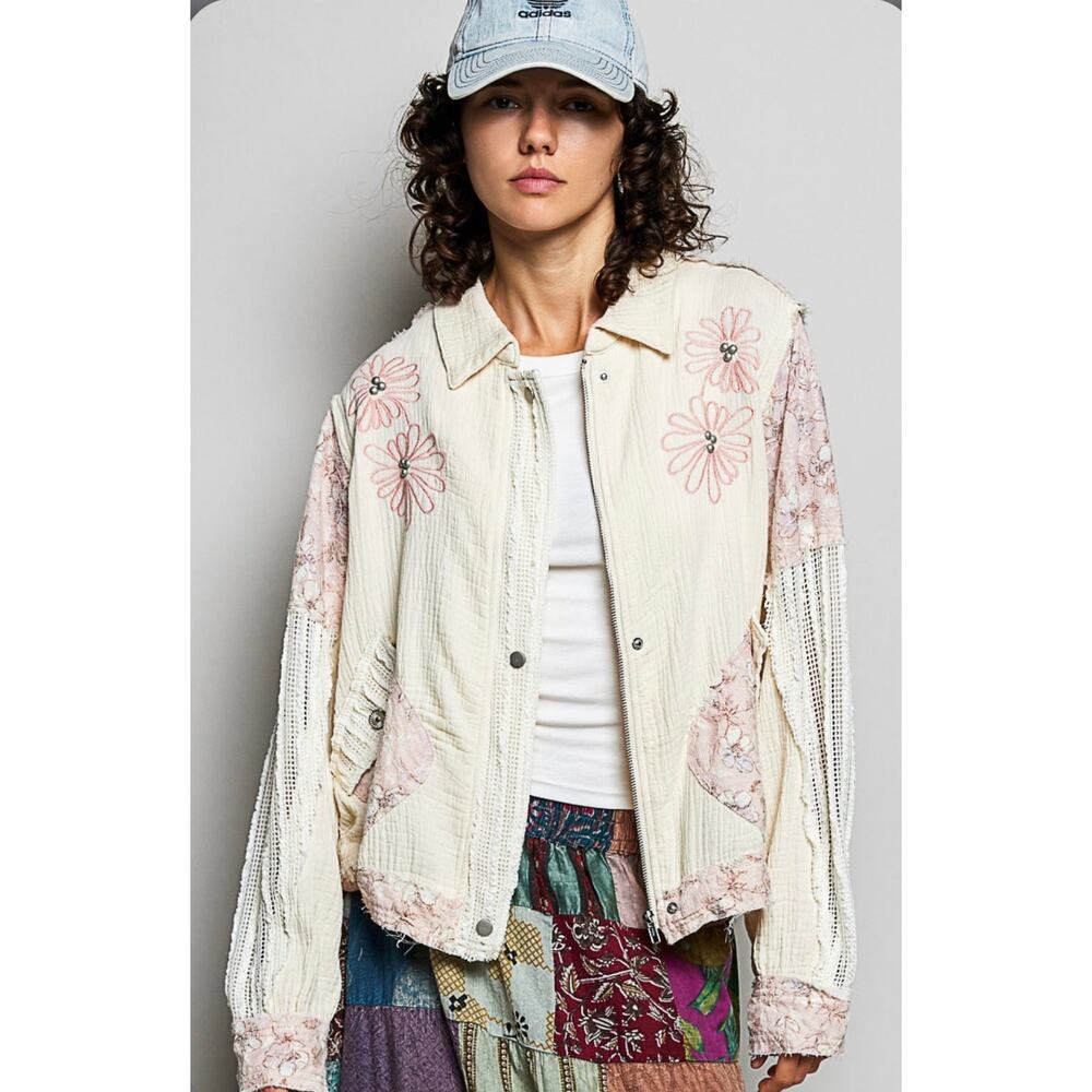 GWJ151 Cream Double Gauze Jacket